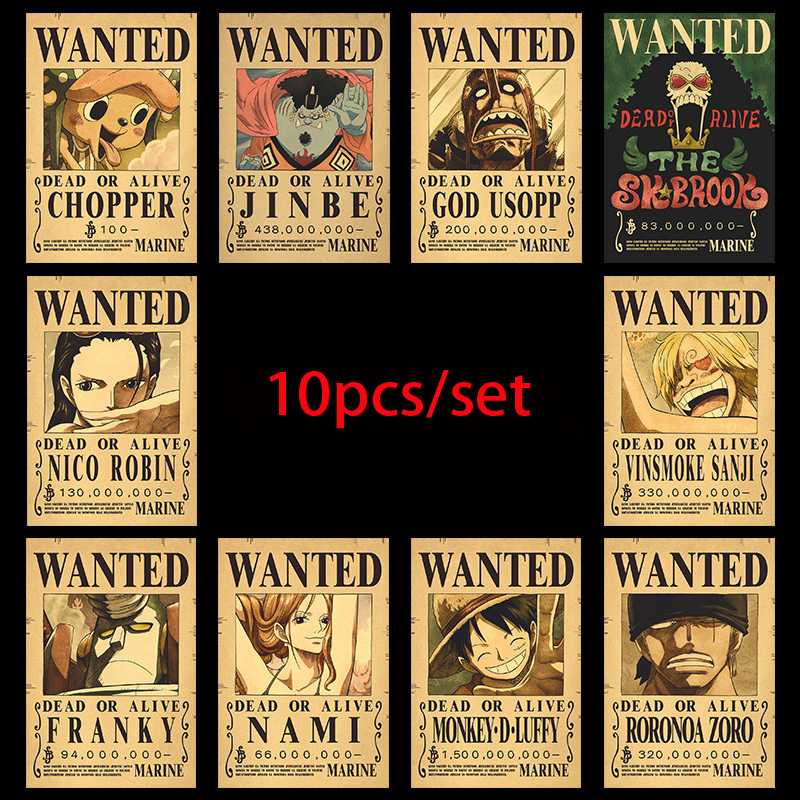 Vintage Toy Collector - 10 stuks Anime One Piece Luffy