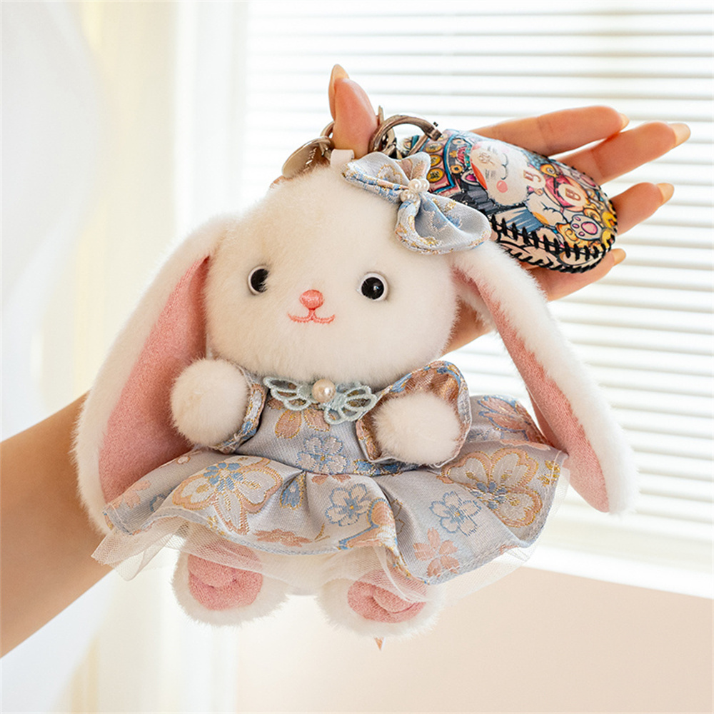 Vintage Toy Collector - Schattig Lop Ear Rabbit pluche sleutelhanger