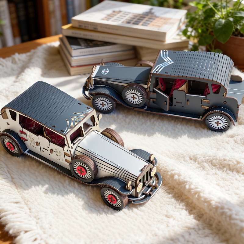 Vintage Collectible Cars - DIY 3D houten vintage klassieke auto
