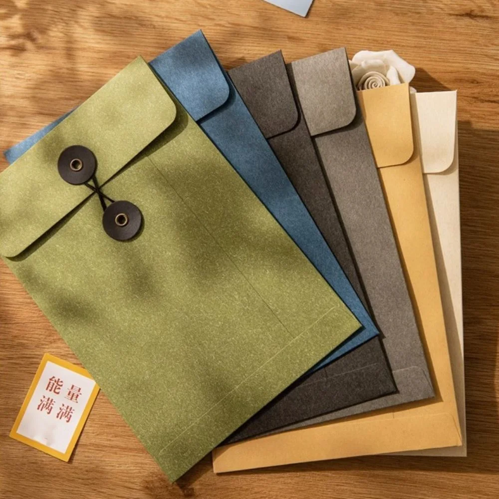 Vintage Collectible Cards - A4/A5 Kraftpapier Enveloppen met String Tie