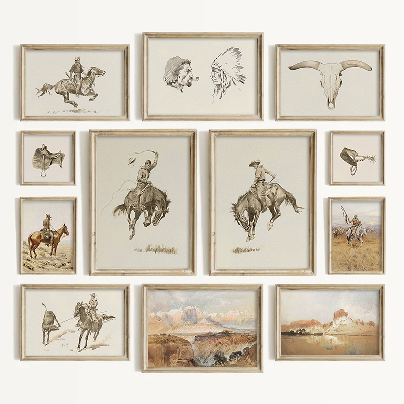 Vintage Toy Collector - Zuidwestelijke stijl cowboy wanddecoratie vintage westerse