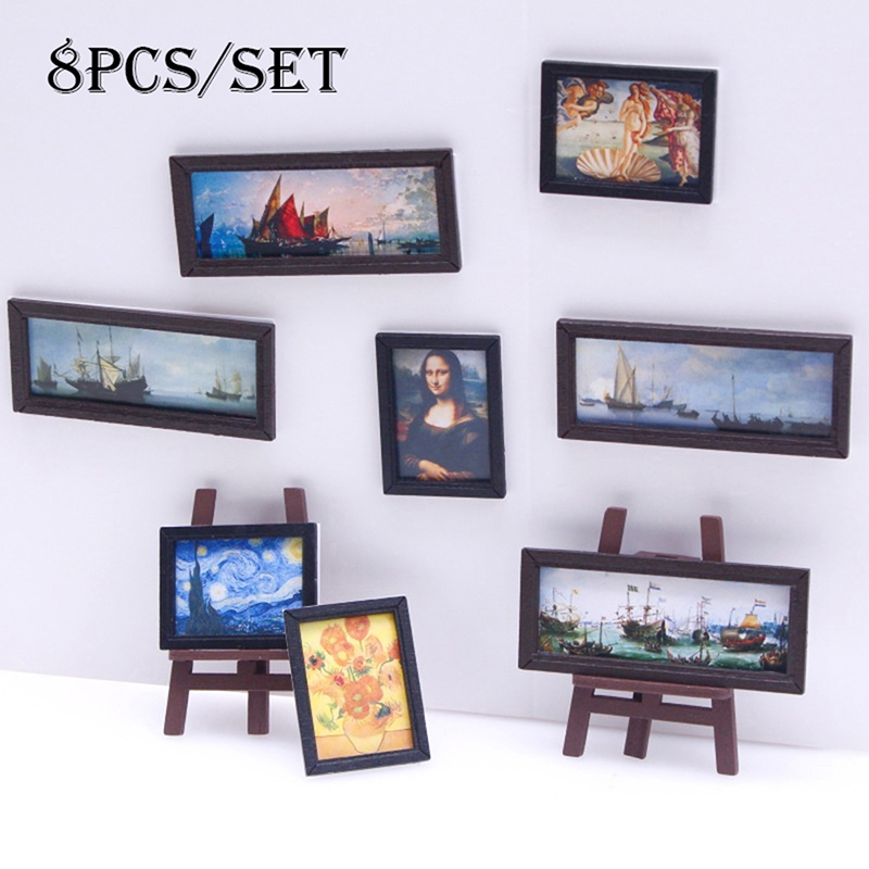 Vintage Toy Collector - 8 stks/set 1:12 Poppenhuis Miniatuur Vintage