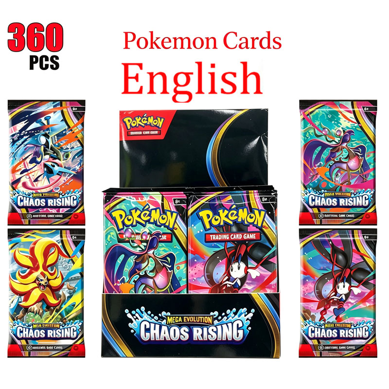 Vintage Collectible Cards - 360PCS Pokémon Kaarten Chaos Rising Booster