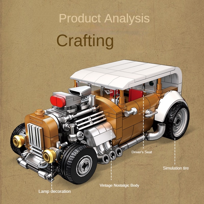 Retro vintage auto bouwstenens - Vintage Collectible Cars recensie en prijs