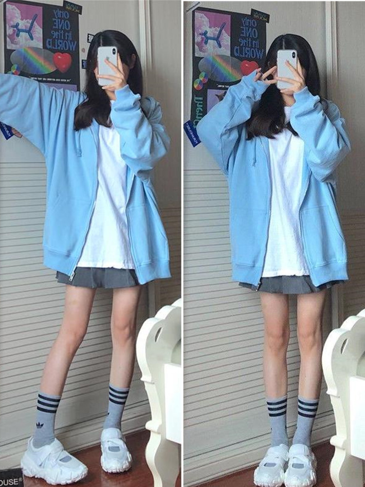 Oversized Sweatshirts Met Capu - Vintage Zip Hoodie recensie en prijs