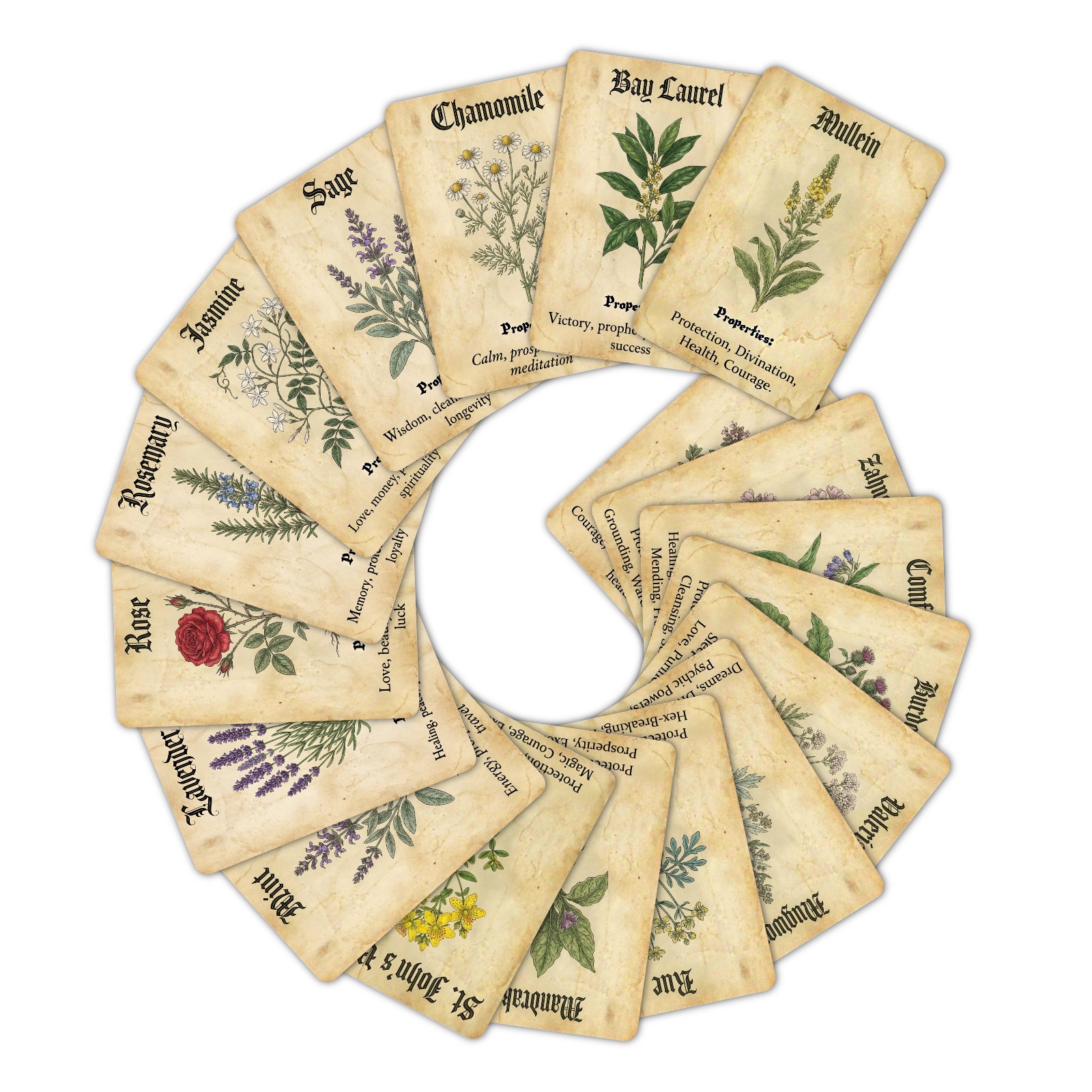 Vintage magische plantenthema- - Vintage Collectible Cards recensie en prijs