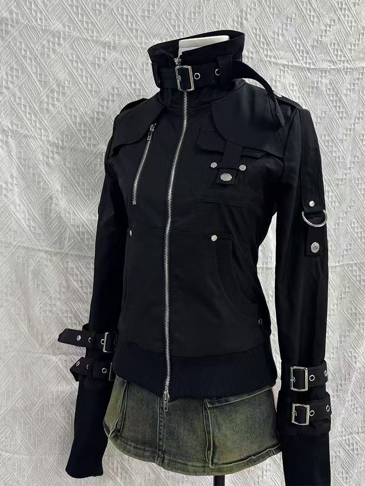 Y2K Gothic zwarte slanke hoodi - Vintage Zip Hoodie recensie en prijs